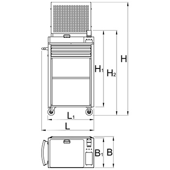 Unior mobilni pult sa panoom za alat 994W 628371-3