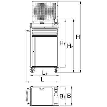 Unior mobilni pult sa vratima i panoom za alat 994WD 628372-4