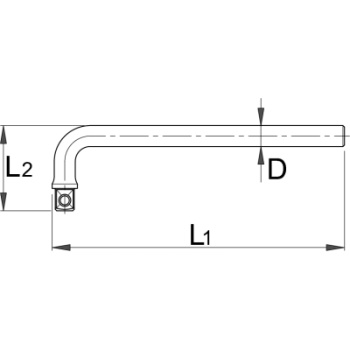 Unior ručica savijena prihvat 1/2” 190.5/2 610933-1