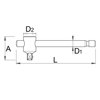 Unior T ručka za nasadni ključ prihvat 1/4 600830-1