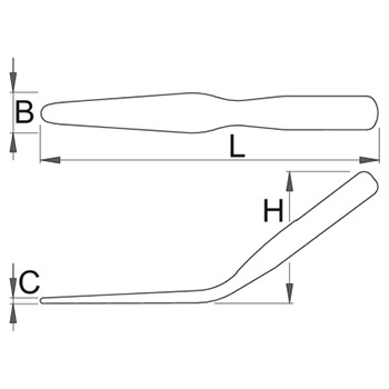 Unior limarski šablon oblika spatule, uski, ravni, sa vrhom 1916 619212-1