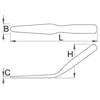 Unior limarski šablon oblika spatule, uski, ravni, sa vrhom 1916 619212 Unior limarski šablon oblika spatule, uski, ravni, sa vrhom 1916 619212