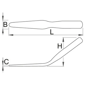 Unior limarski šablon oblika spatule, uski, ravni, sa vrhom 1916 619212-1