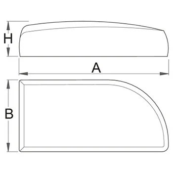Unior limarski šablon oblika podmetača, sa krivinom 1927 619223-1
