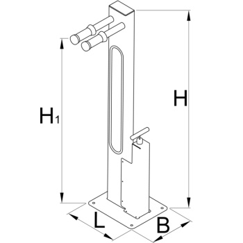 Unior samouslužni stalak za servis sa INOX pumpom 1693ES 628425 Unior samouslužni stalak za servis sa INOX pumpom 1693ES 628425