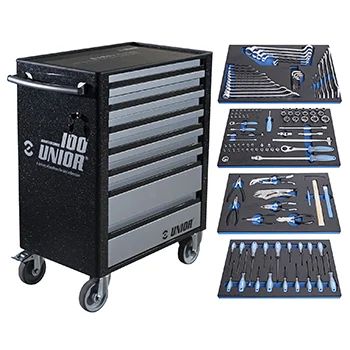 Unior jubilarna kolica za alat sa garniturom od 129 alata (u SOS ulošcima) 1011EV4-ANNIV 627654 Unior jubilarna kolica za alat sa garniturom od 129 alata (u SOS ulošcima) 1011EV4-ANNIV 627654
