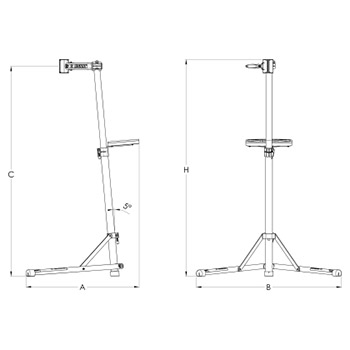 Unior BikeGator stalak za servisiranje bicikala, prenosni Ø24-32mm 1693A 621470-2