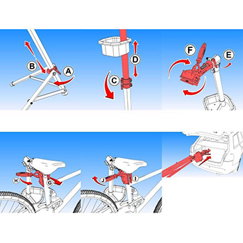Unior BikeGator stalak za servisiranje bicikala, prenosni Ø24-32mm 1693A 621470 + POKLON torba za stalak-5
