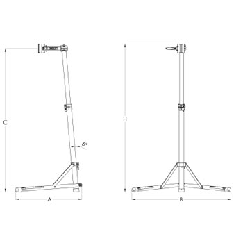 Unior stalak za servisiranje bicikala sa stegom sa oprugom i bez fiksne ploče 1693B1 625012-1