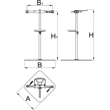 Unior stalak za servisiranje bicikala sa dve stege sa podesivim prihvatom i sa fiksnom pločom 1693CS-US 625017-2