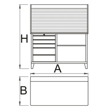 Unior sto radionički sa ormanom sa rolo vratima 946ACR 612331-1