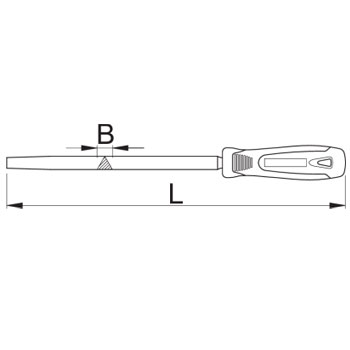 Unior turpija trougaona sa ručkom gruba 325mm 764HB 613020-1