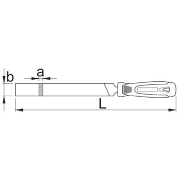 Unior turpija pljosnata sa drškom gruba 325mm 760HB 612992-1