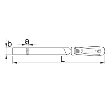 Unior turpija pljosnata sa drškom polufina 425mm 760H1/2S 612997-1