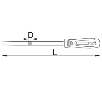 Unior turpija okrugla sa ručkom gruba 325mm 763HB 613011-1