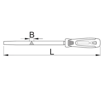 Unior turpija trougaona sa ručkom fina 375mm 764HS 613027-1