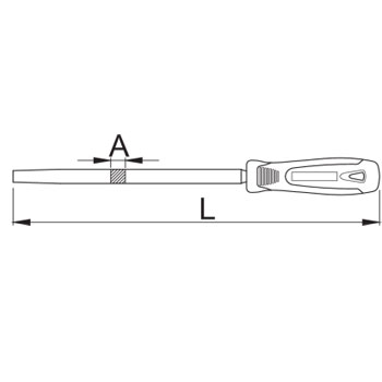 Unior turpija kvadratna sa ručkom polufina 325mm 765H1/2S 613032-1