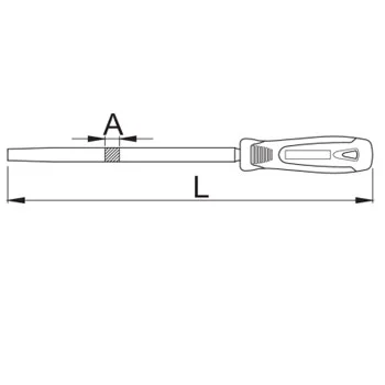 Unior turpija kvadratna sa ručkom fina 425mm 765HS 613037-1