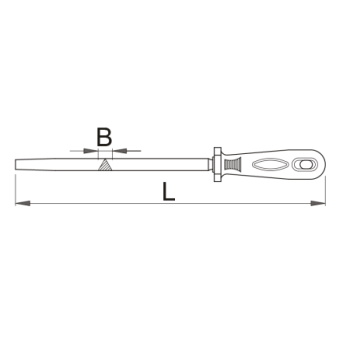 Unior turpija trougaona sa ručkom polufina 300mm 764H1/2S 613025-2