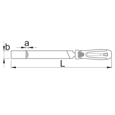 Unior turpija poluokrugla sa ručkom polufina 300mm 761H1/2S 613007-1