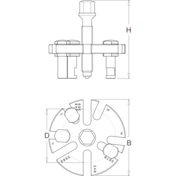 Unior univerzalni skidač remenica 2210/2A 621780-1