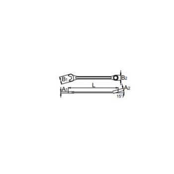 Unior ključ viljuškasto-okasti savijeni 130/1 32 mm 610071-1