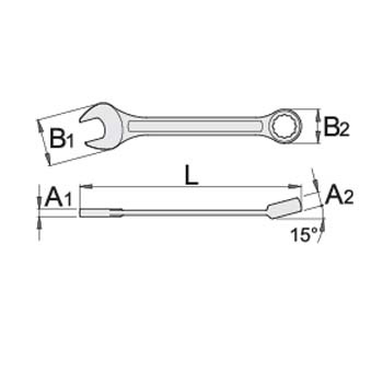 Unior ključ viljuškasto-okasti dugi za rad na visini 8mm 120/1-H 626078-1