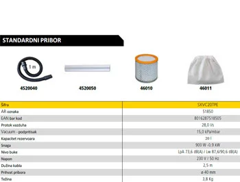Stanley  usisivač za pepeo SXVC20TPE-2