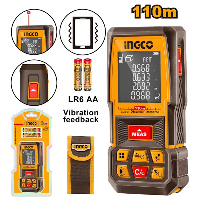 INGCO HLDD10089 laserski daljinomer 110m INGCO HLDD10089 laserski daljinomer 110m