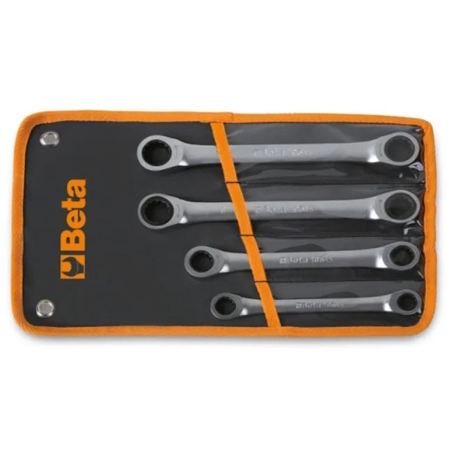 Beta set ključeva sa čegrtaljkom dvostranim šestougaonim u platnenoj futroli 4/1 195AS/B Beta set ključeva sa čegrtaljkom dvostranim šestougaonim u platnenoj futroli 4/1 195AS/B