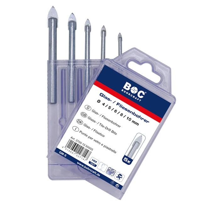 Bohrcraft burgije TCT GM-5 4/5/6/8/10mm set 5/1 27001330005 Bohrcraft burgije TCT GM-5 4/5/6/8/10mm set 5/1 27001330005