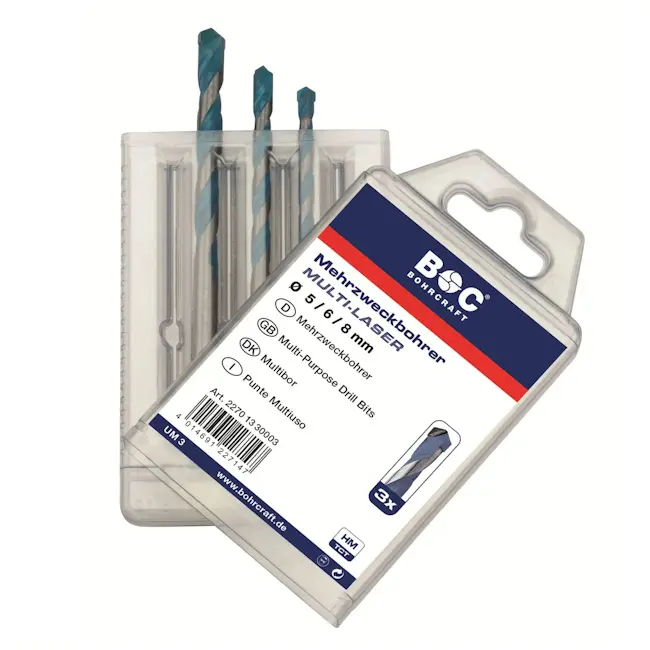 Bohrcraft set višenamenskih burgija Ø 5/6/8mm 22701330003