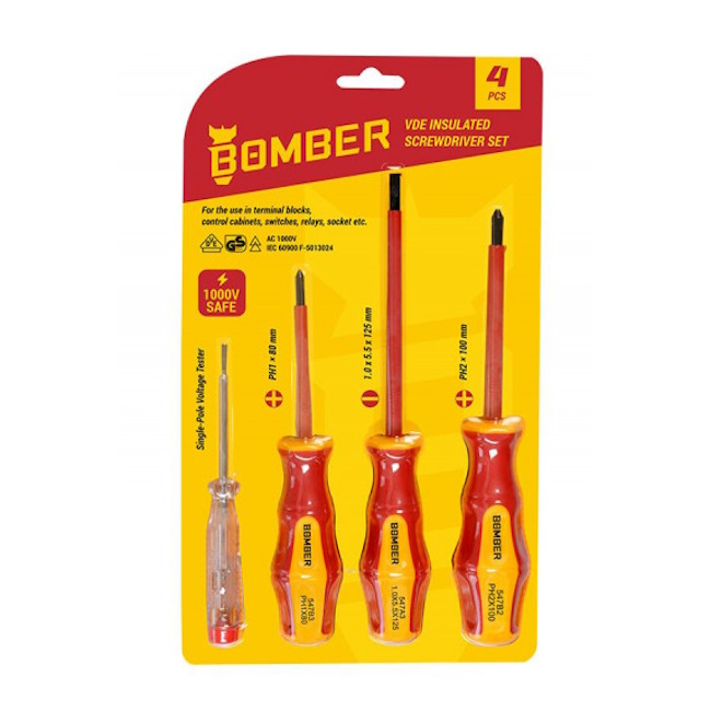 Bomber set odvijača VDE 4 komada 72338 Bomber set odvijača VDE 4 komada 72338