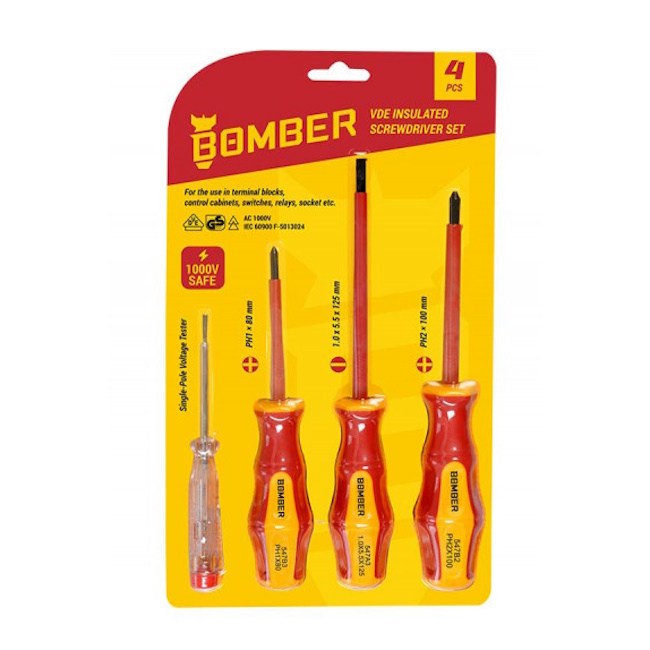 Bomber set odvijača VDE 4 komada 72338