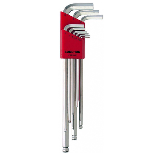 Bondhus set ekstra dugih imbus ključeva sa kugličnom glavom BriteGuard HEX 1.5-10.0 9/1 17099 Bondhus set ekstra dugih imbus ključeva sa kugličnom glavom BriteGuard HEX 1.5-10.0 9/1 17099