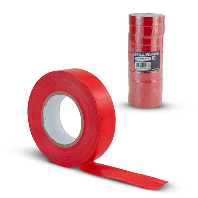 Bormann Pro izolir traka PVC crvena 0.15mmx19mmx20m set 10/1 BCR5182-10