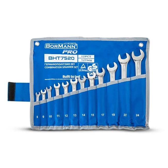 Bormann Pro kombinovani ključevi 8-24mm set 12/1 BHT7520 Bormann Pro kombinovani ključevi 8-24mm set 12/1 BHT7520