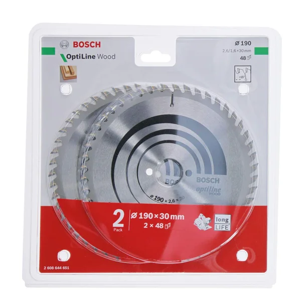 Bosch 2 x list kružne testere Multi Material 190 x 30 x 2,4 mm - 54 2608644652 Bosch 2 x list kružne testere Multi Material 190 x 30 x 2,4 mm - 54 2608644652