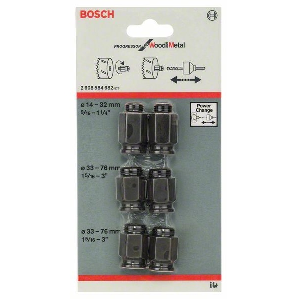 Bosch 6-delni set prelaznih adaptera 2608584682 Bosch 6-delni set prelaznih adaptera 2608584682