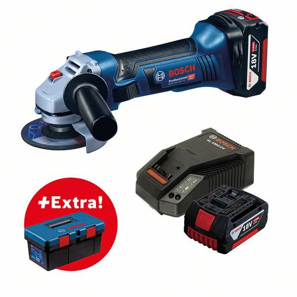 Bosch akumulatorska ugaona brusilica GWS 18-125 V-LI Professional + POKLON Bosch kutija za alat PRO 0615990L2D