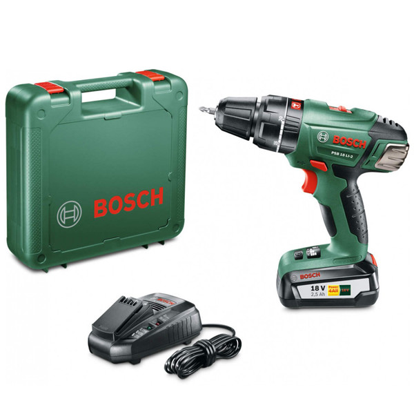 Bosch akumulatorska vibraciona bušilica-odvrtač PSB 18 LI-2 060398230B Bosch akumulatorska vibraciona bušilica-odvrtač PSB 18 LI-2 060398230B