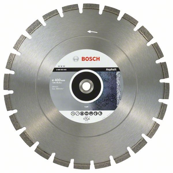 Bosch dijamantska rezna ploča best for asphalt 400 x 20/25,40 x 3,2 x 12 mm - 2608603642