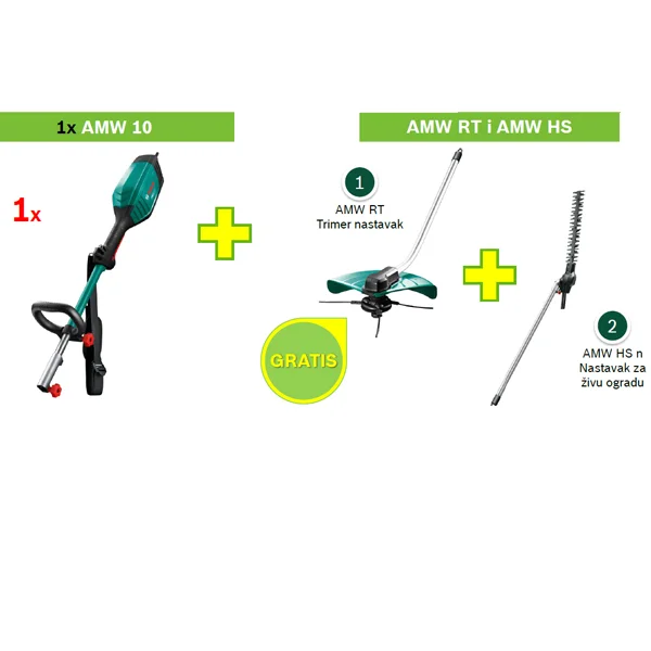 Bosch pogonska jedinica AMW 10 + POKLON Bosch AMW HS + Bosch trimer AMW RT Bosch pogonska jedinica AMW 10 + POKLON Bosch AMW HS + Bosch trimer AMW RT