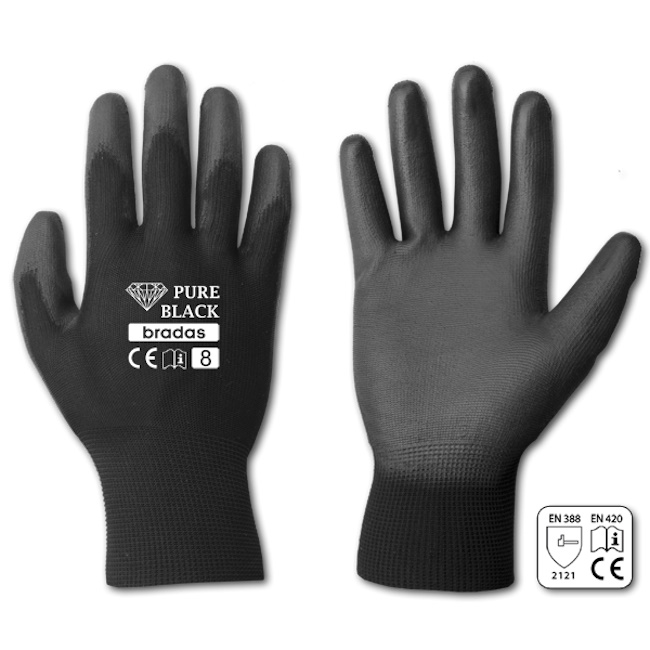 Bradas zaštitne rukavice Pure Black RWPBC8 Bradas zaštitne rukavice Pure Black RWPBC8