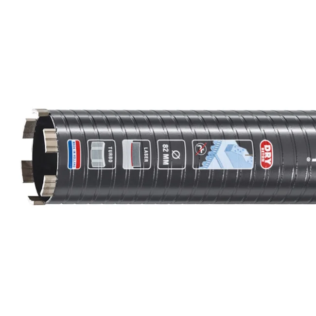 Carat dijamantska krunasta burgija za suvo bušenje Ø82x300x5/4 Carat dijamantska krunasta burgija za suvo bušenje Ø82x300x5/4