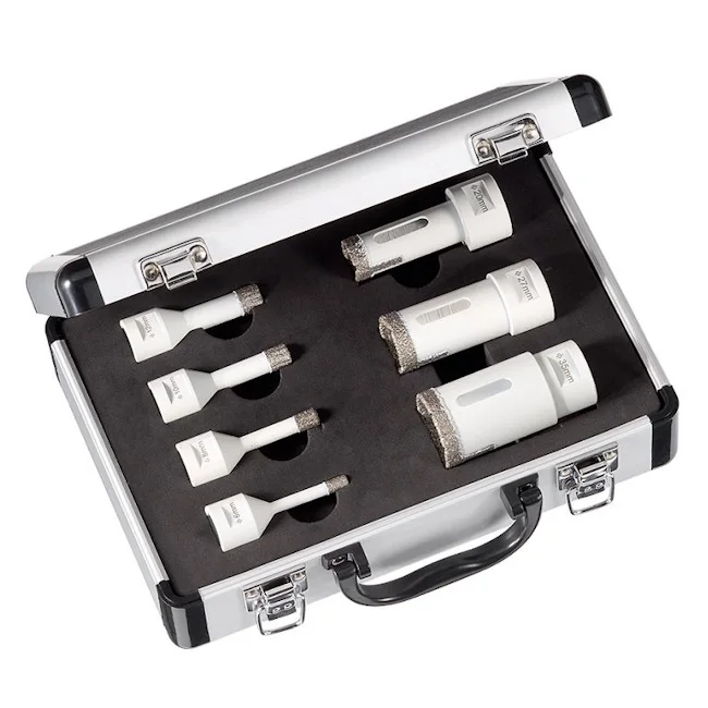 Carat set dijamantskih krunastih burgija Ø6-8-10-12-20-27-35mm x M14 EHS hEHSSET04NF Carat set dijamantskih krunastih burgija Ø6-8-10-12-20-27-35mm x M14 EHS hEHSSET04NF