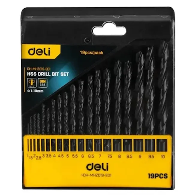 Deli burgije za čelik HSS 1.0- 10mm set 19/1 EDH-MHZ019-ED1 Deli burgije za čelik HSS 1.0- 10mm set 19/1 EDH-MHZ019-ED1