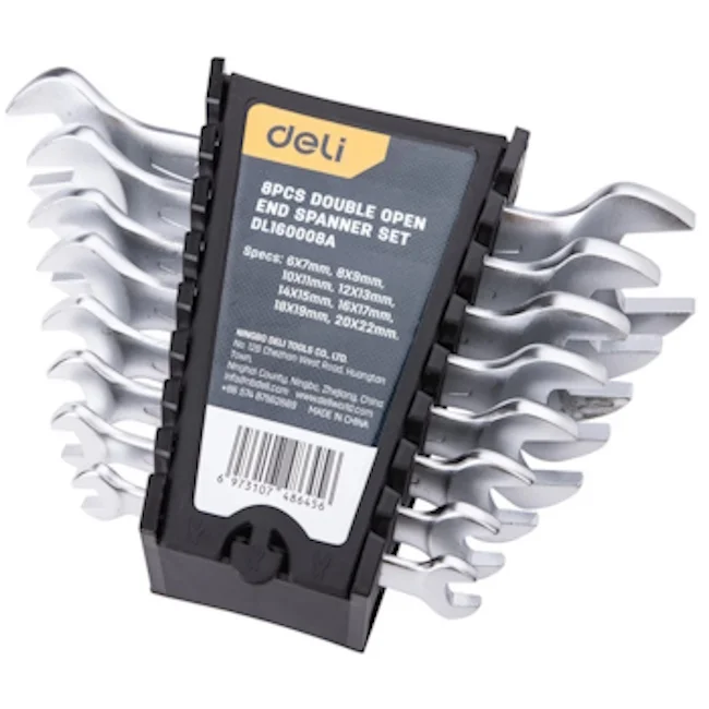 Deli duplo-viljuškasti ključevi 6-22mm set 8/1 EDL160008A Deli duplo-viljuškasti ključevi 6-22mm set 8/1 EDL160008A
