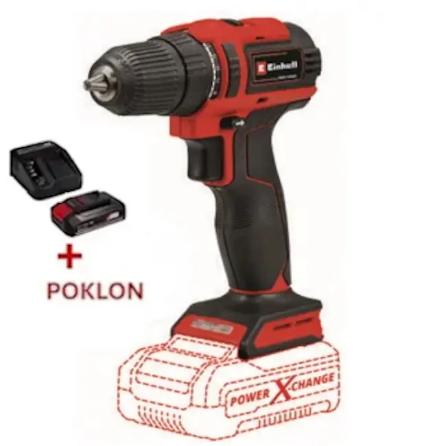 Einhell akumulatorska bušilica TE-CD 18/40 Li BL + POKLON Einhell starter kit Power X-Change 18V 2,5 Ah 4512097 Einhell akumulatorska bušilica TE-CD 18/40 Li BL + POKLON Einhell starter kit Power X-Change 18V 2,5 Ah 4512097