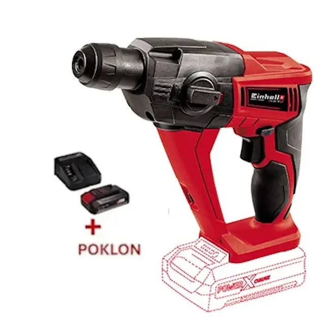 Einhell akumulatorska čekić bušilica Power X-Change TE-HD 18 Li 4513812 + POKLON Einhell starter kit Power X-Change 18V 2.5Ah 4512097 Einhell akumulatorska čekić bušilica Power X-Change TE-HD 18 Li 4513812 + POKLON Einhell starter kit Power X-Change 18V 2.5Ah 4512097